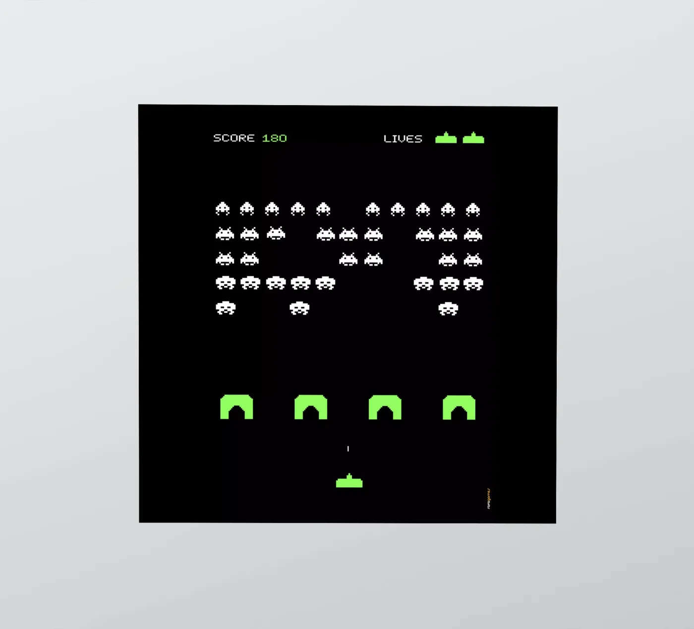 Space Invaders adesivo da Rafa Gomes