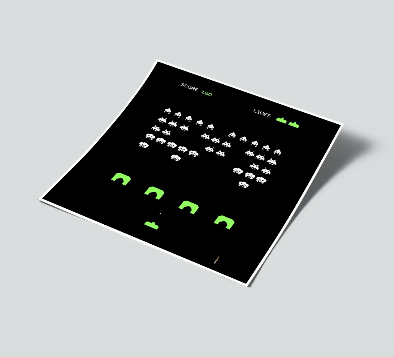 Space Invaders sticker sheet by Rafa Gomes