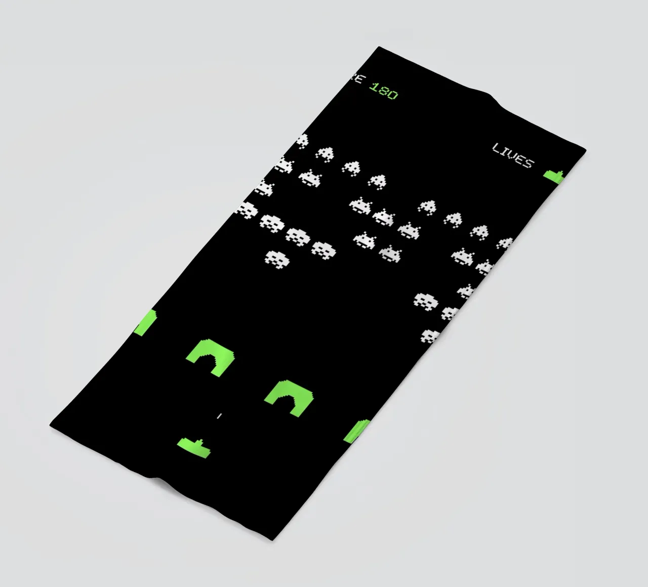 Space Invaders beach towel by Rafa Gomes