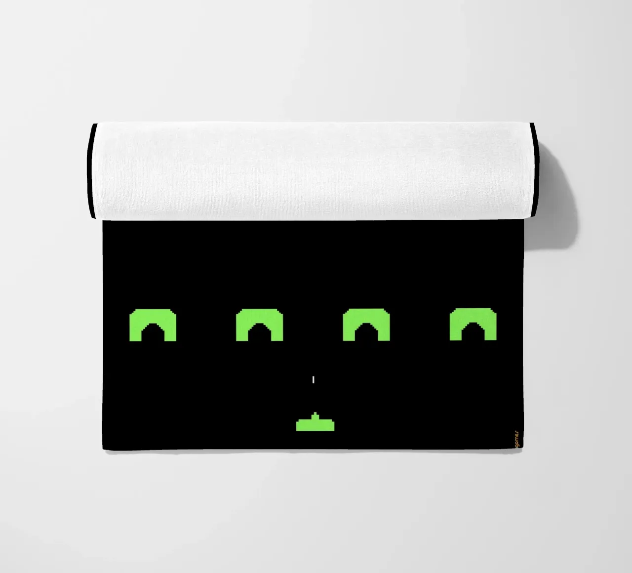 Space Invaders beach towel by Rafa Gomes