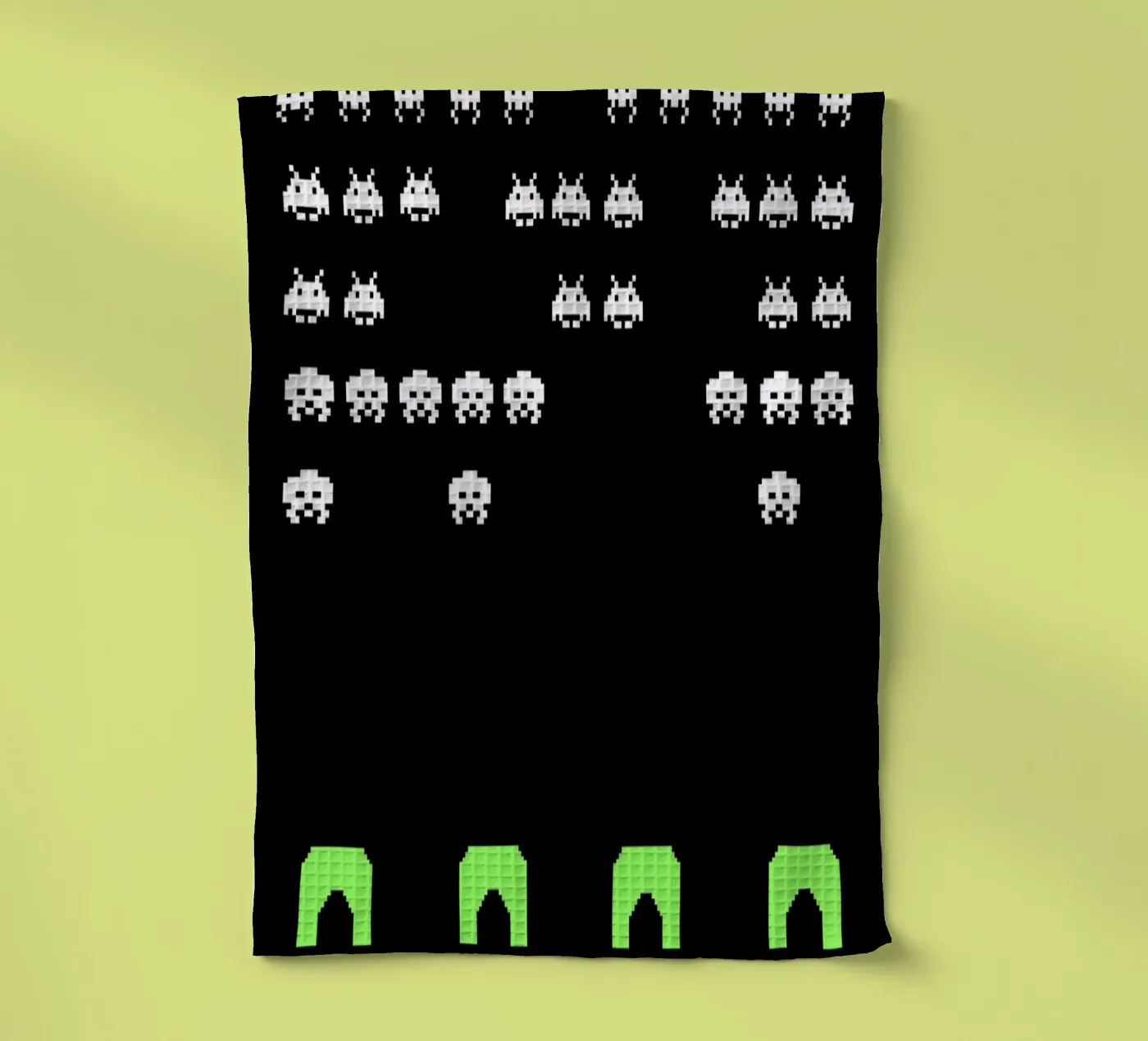 Space Invaders torchon de Rafa Gomes
