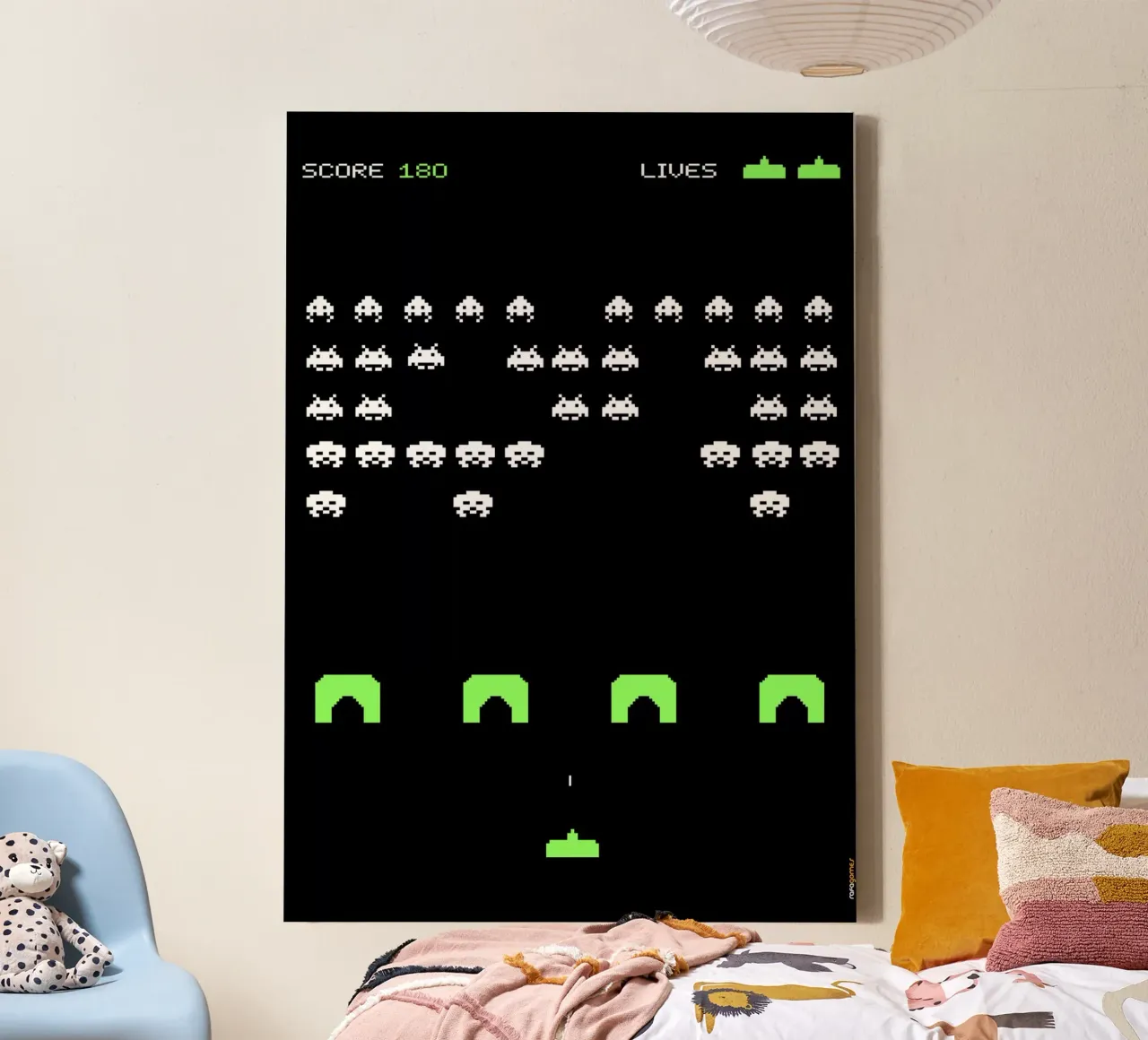 Space Invaders canvas by Rafa Gomes
