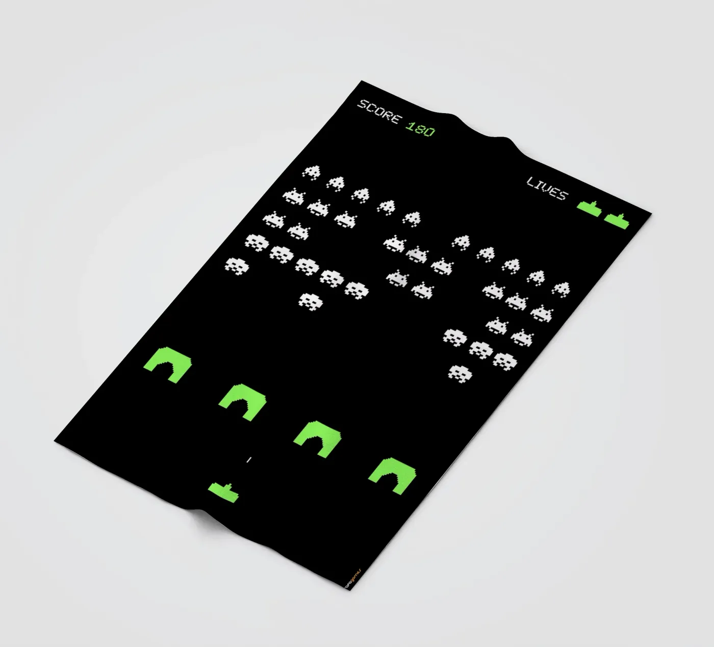 Invasori spaziali coperta in pile da Rafa Gomes