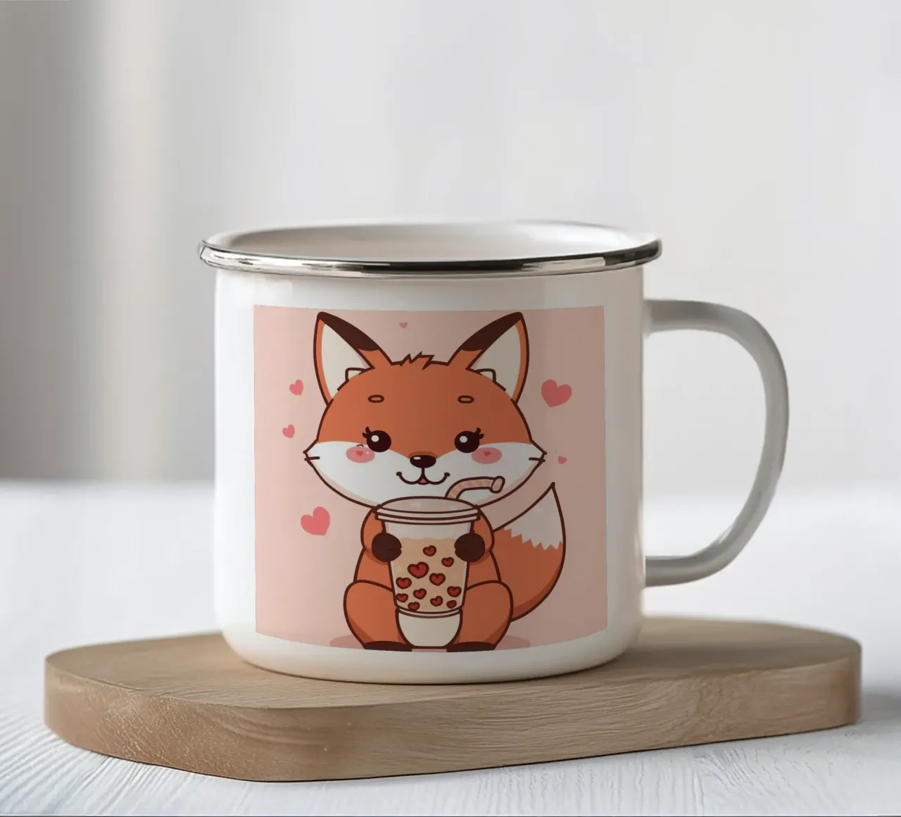 Boba Break di Voxy - Un sorso d'amore tazza in smalto da Voxy's Adventures