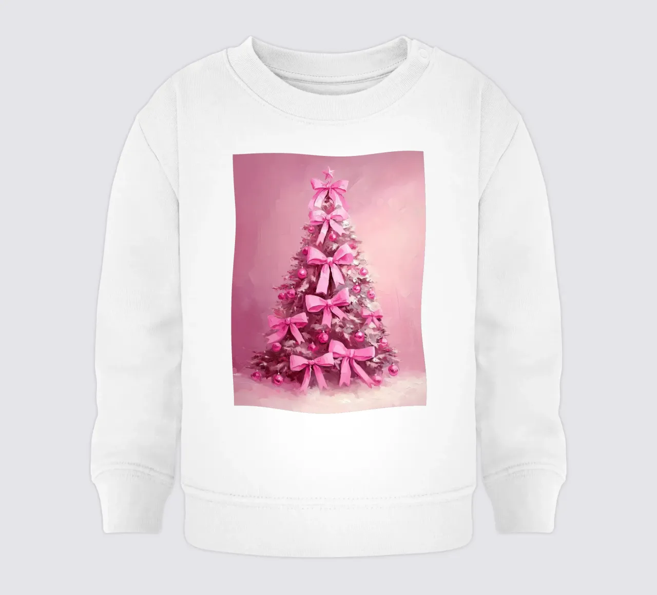 Albero di Natale rosa con fiocchi rosa Coquette Natale Y2K felpa neonato da Gentle Echoes Art