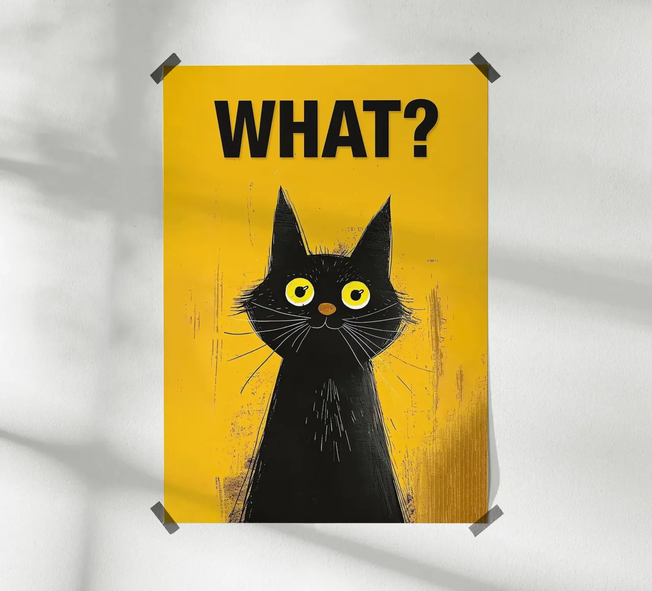 Verwarde Kitty poster van Reece Scott