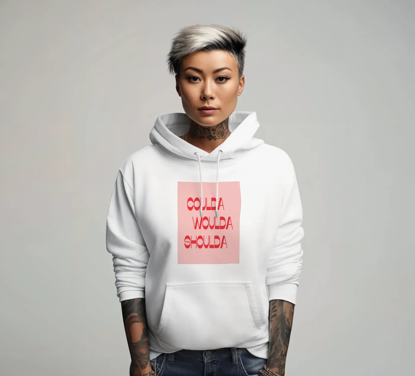 coulda woulda shoulda hoodie van Amanda Khan