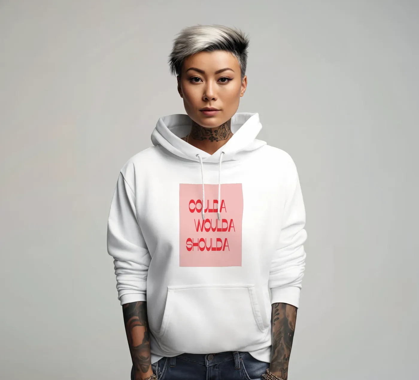 coulda woulda shoulda hoodie van Amanda Khan