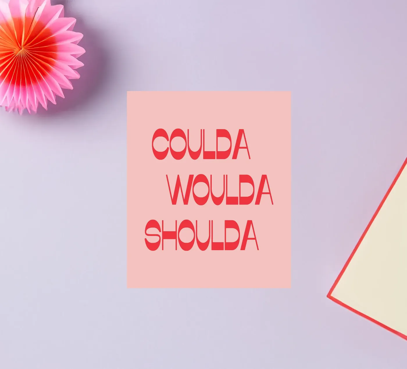 coulda woulda shoulda Sticker von Amanda Khan