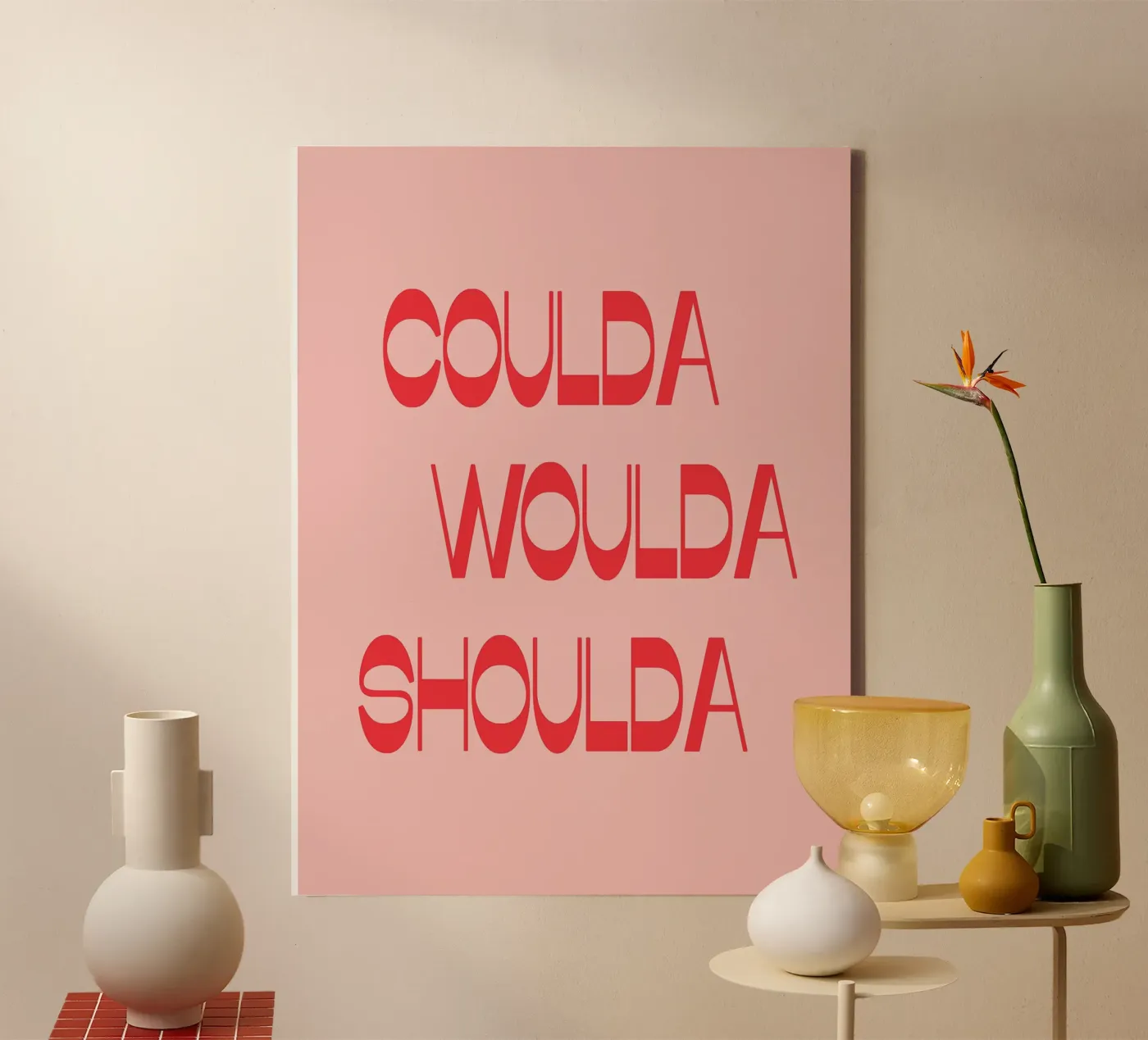 coulda woulda shoulda canvas van Amanda Khan