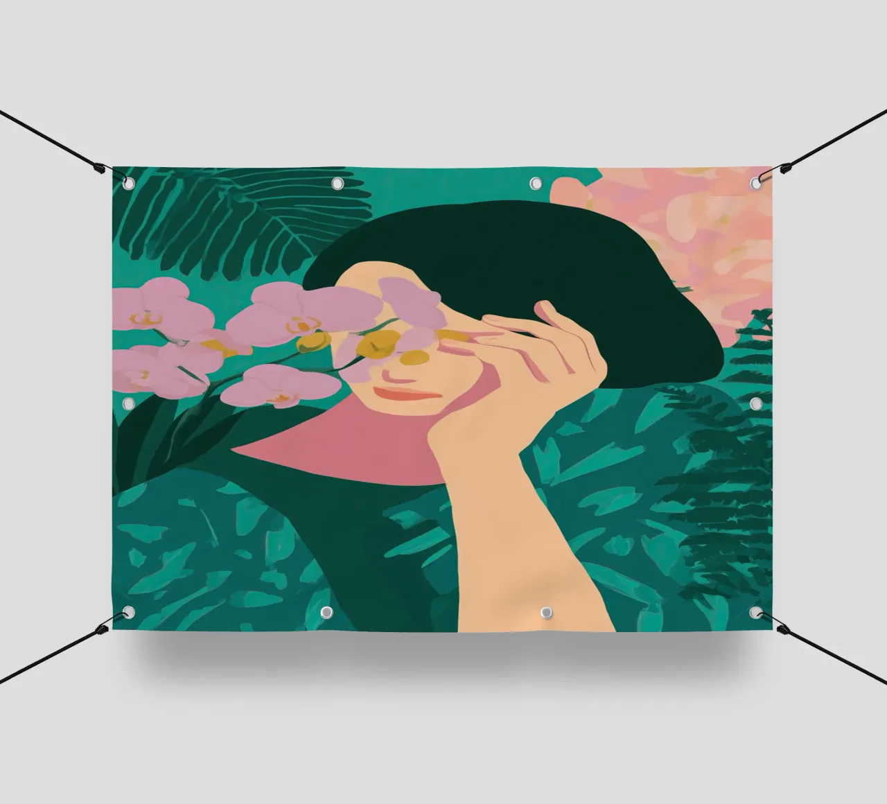 Whisper of Orchids telo in pvc da Amelie Rose