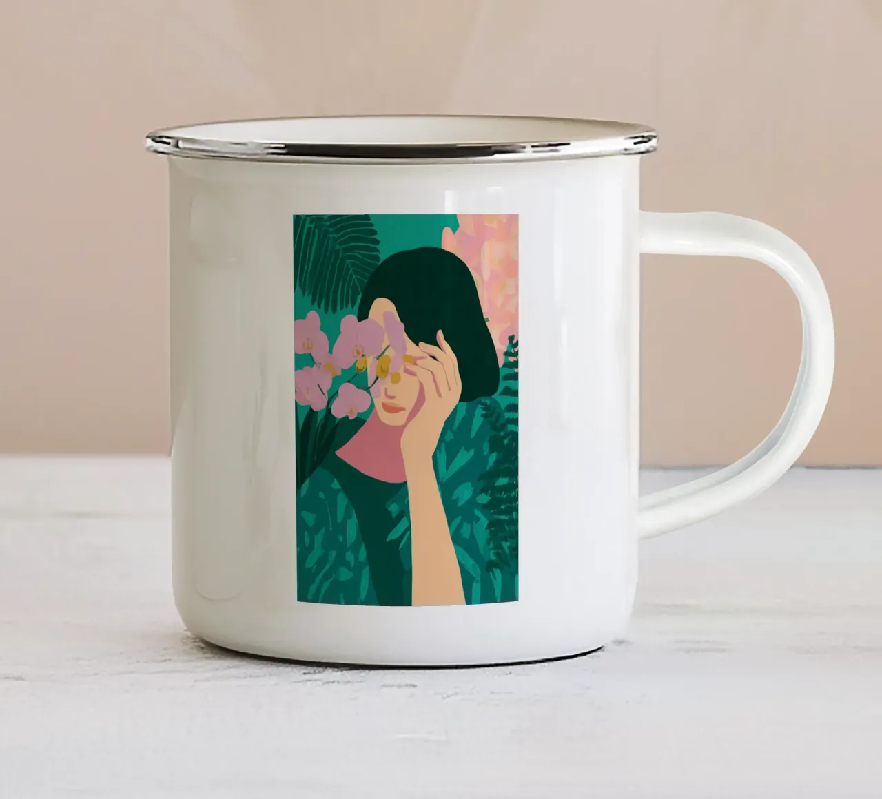 Whisper of Orchids tazza in smalto da Amelie Rose