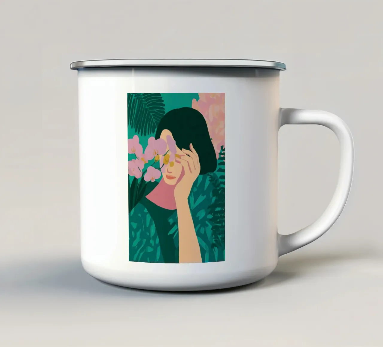 Whisper of Orchids tazza in smalto da Amelie Rose