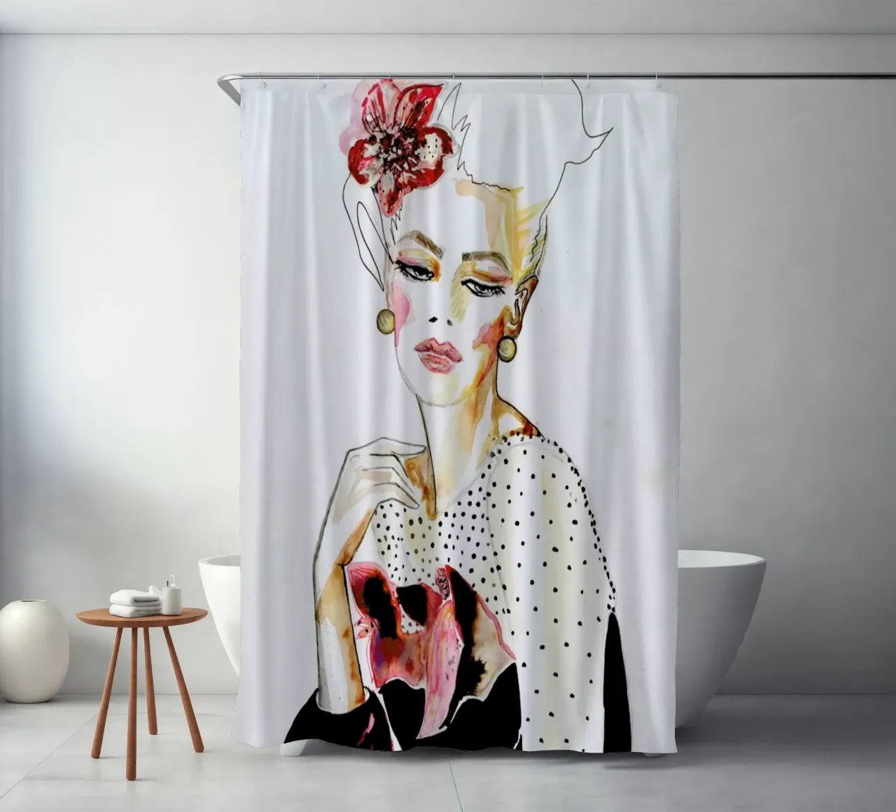 Orchid shower curtain by Olesja Hännikäinen