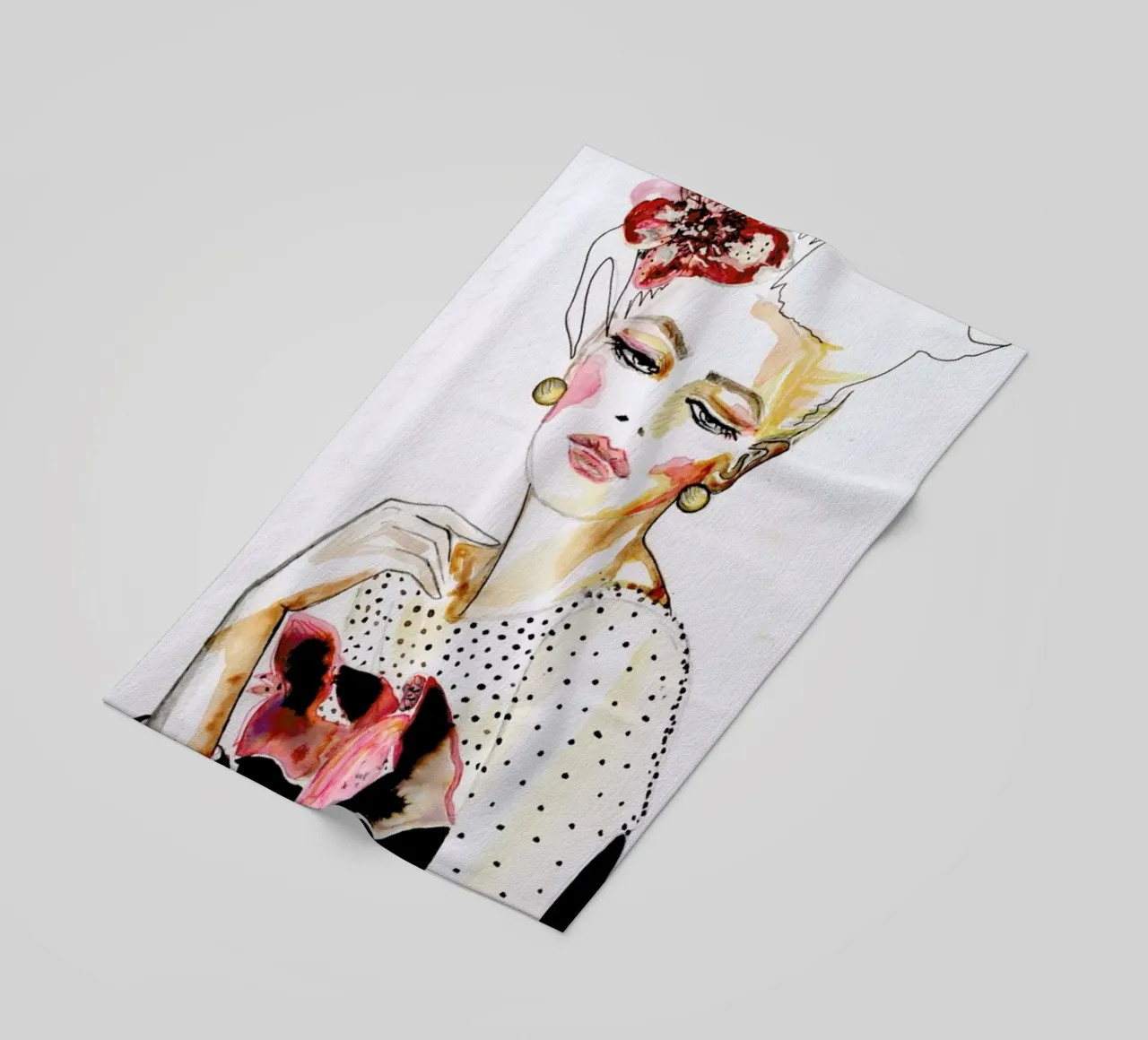 Orchid beach towel by Olesja Hännikäinen