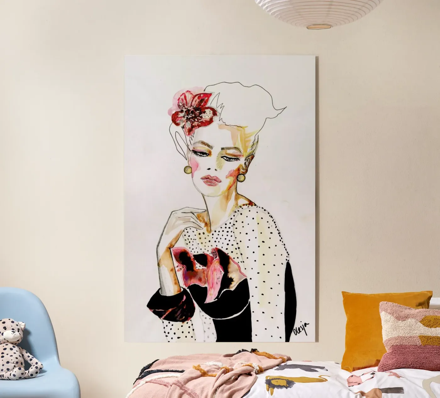 Orchid acryl van Olesja Hännikäinen