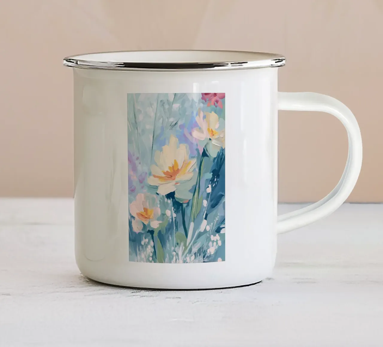 Soft Light Bloom tazza in smalto da Amelie Rose