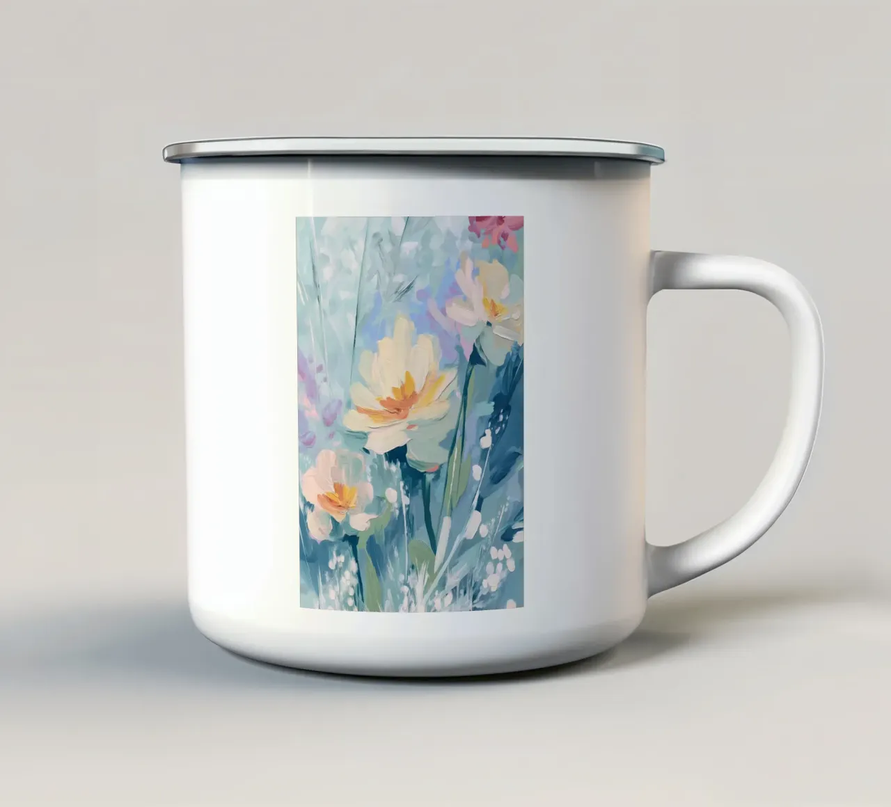 Soft Light Bloom tazza in smalto da Amelie Rose