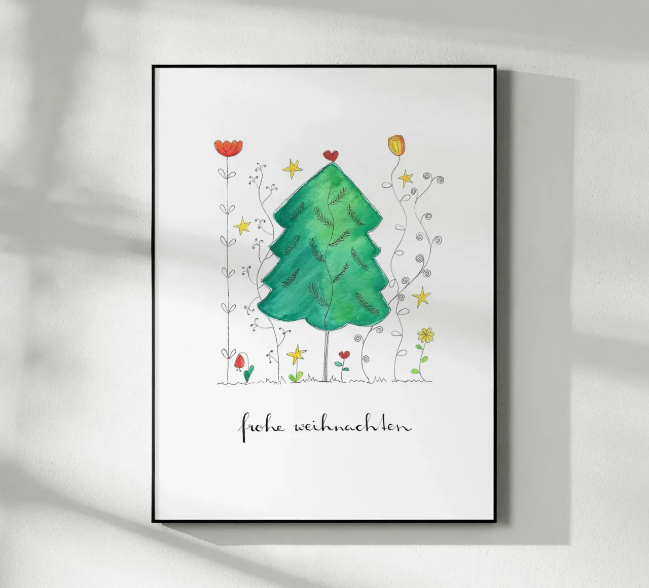 Buon Natale plexiglass da Inge Hauser Illustration