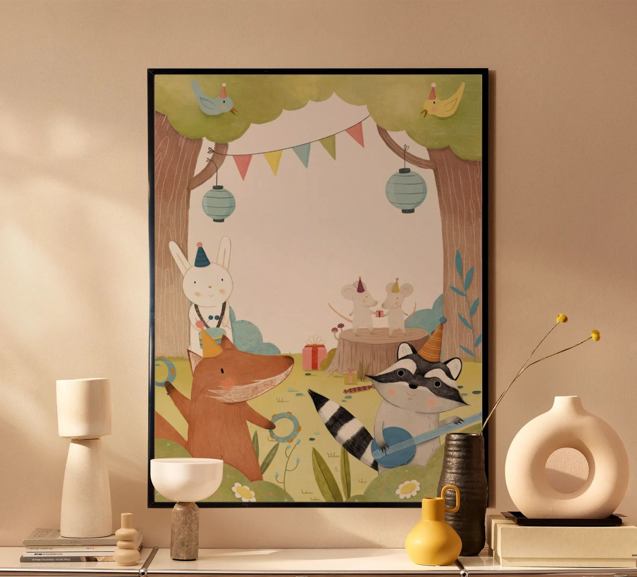 Judith Loske - Musikalische Tiere poster by The Artcircle