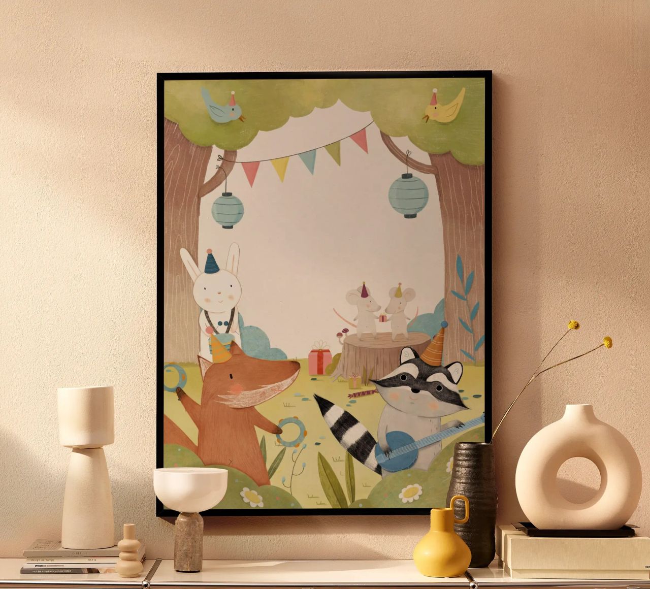 Judith Loske - Musikalische Tiere poster by The Artcircle
