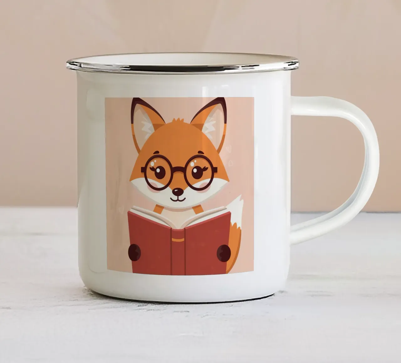 L'ora di lettura di Voxy - Perdersi in un buon libro tazza in smalto da Voxy's Adventures