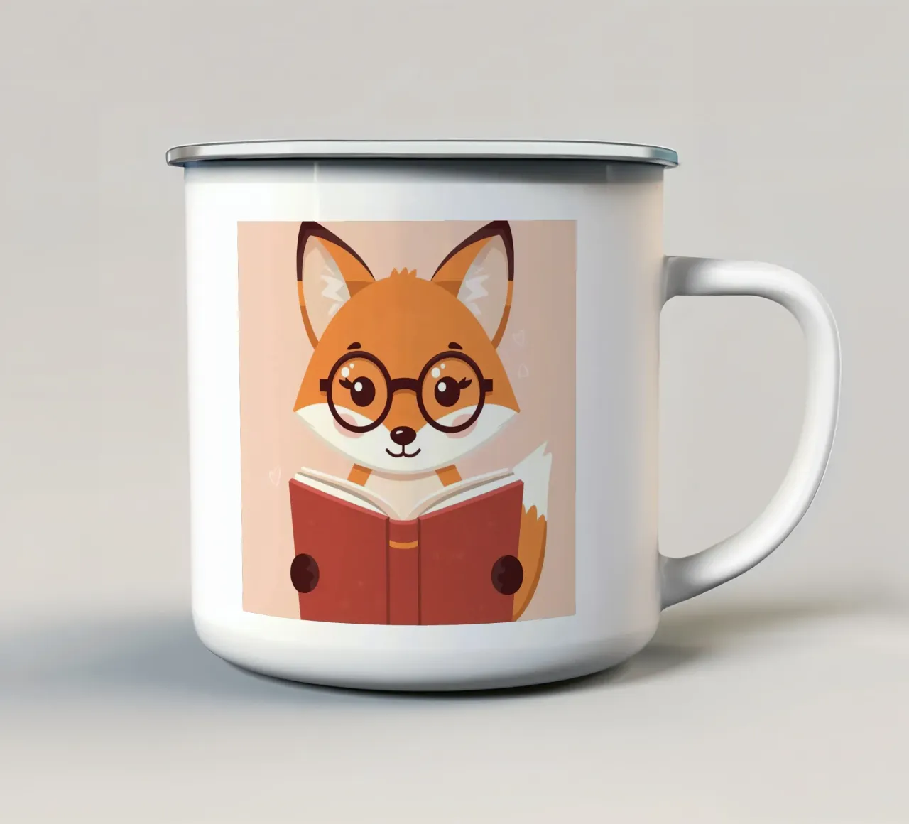 L'ora di lettura di Voxy - Perdersi in un buon libro tazza in smalto da Voxy's Adventures