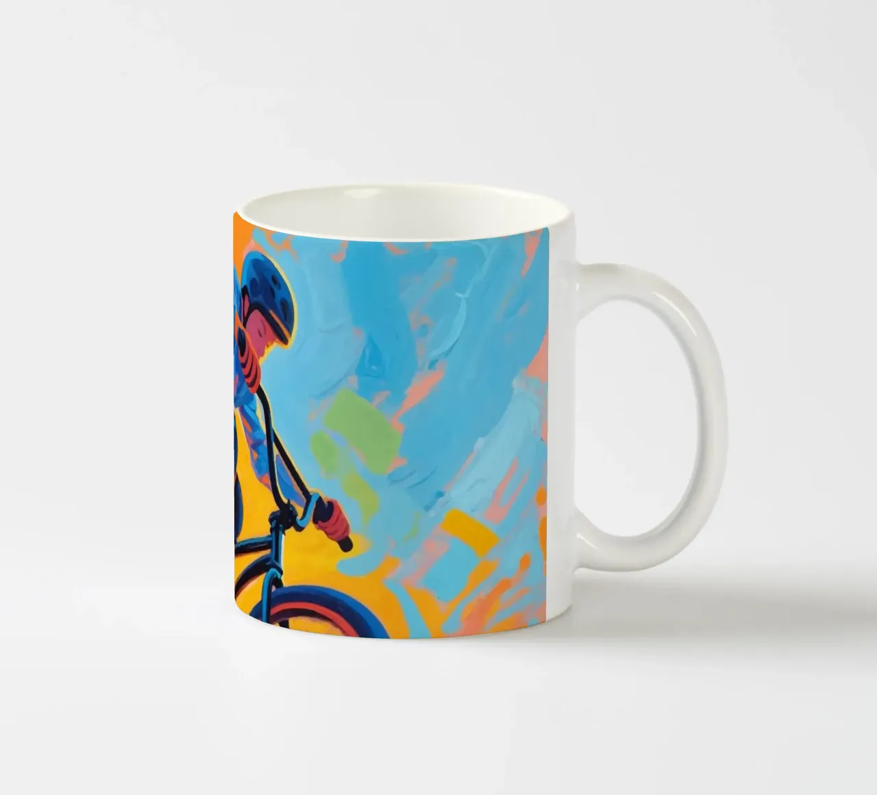 Ciclista di BMX a metà corsa in aria tazza in ceramica da Slash Shop