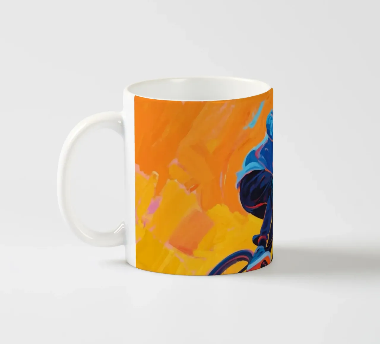 Ciclista di BMX a metà corsa in aria tazza in ceramica da Slash Shop