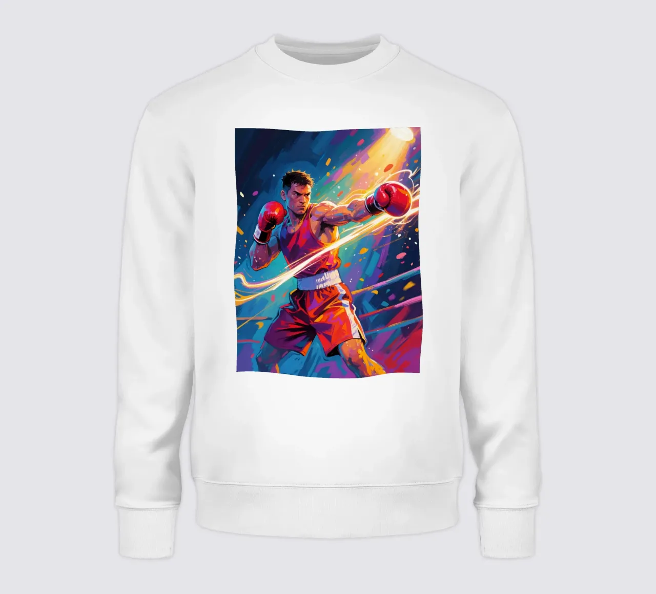 Boxer striking a punch sweatshirt by Slash Shop