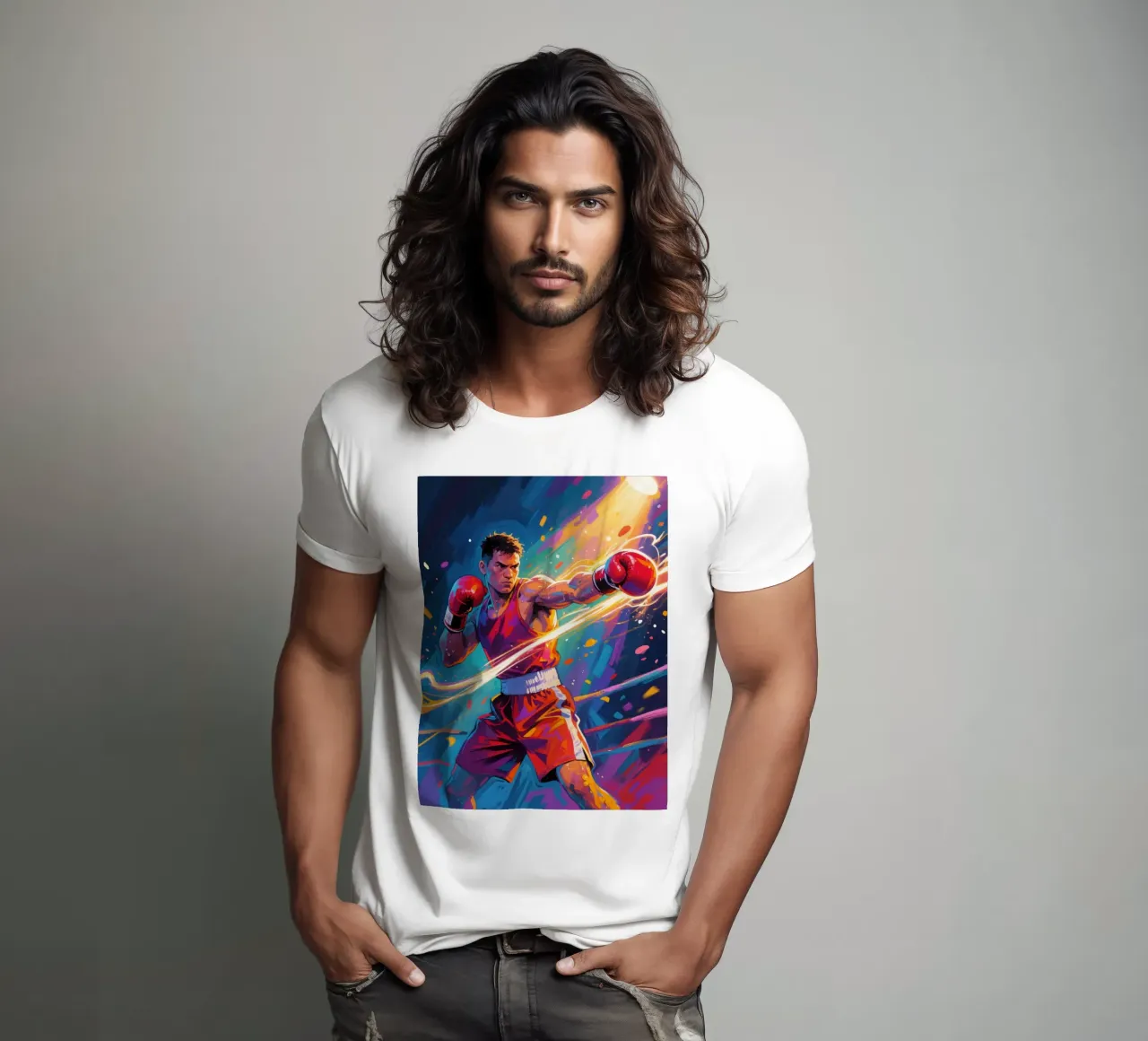 Pugile che colpisce un pugno t-shirt da Slash Shop