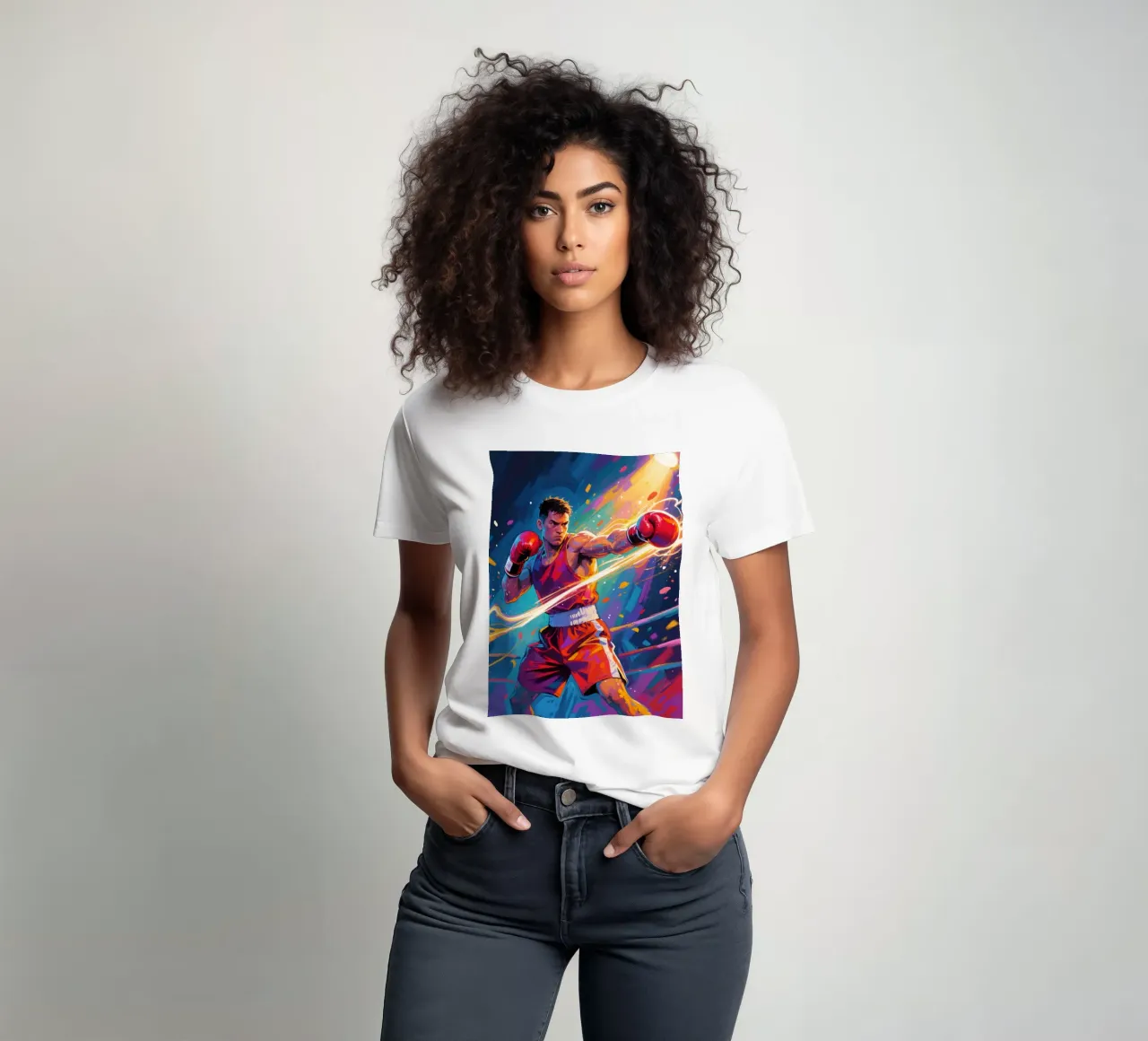 Pugile che colpisce un pugno t-shirt da Slash Shop