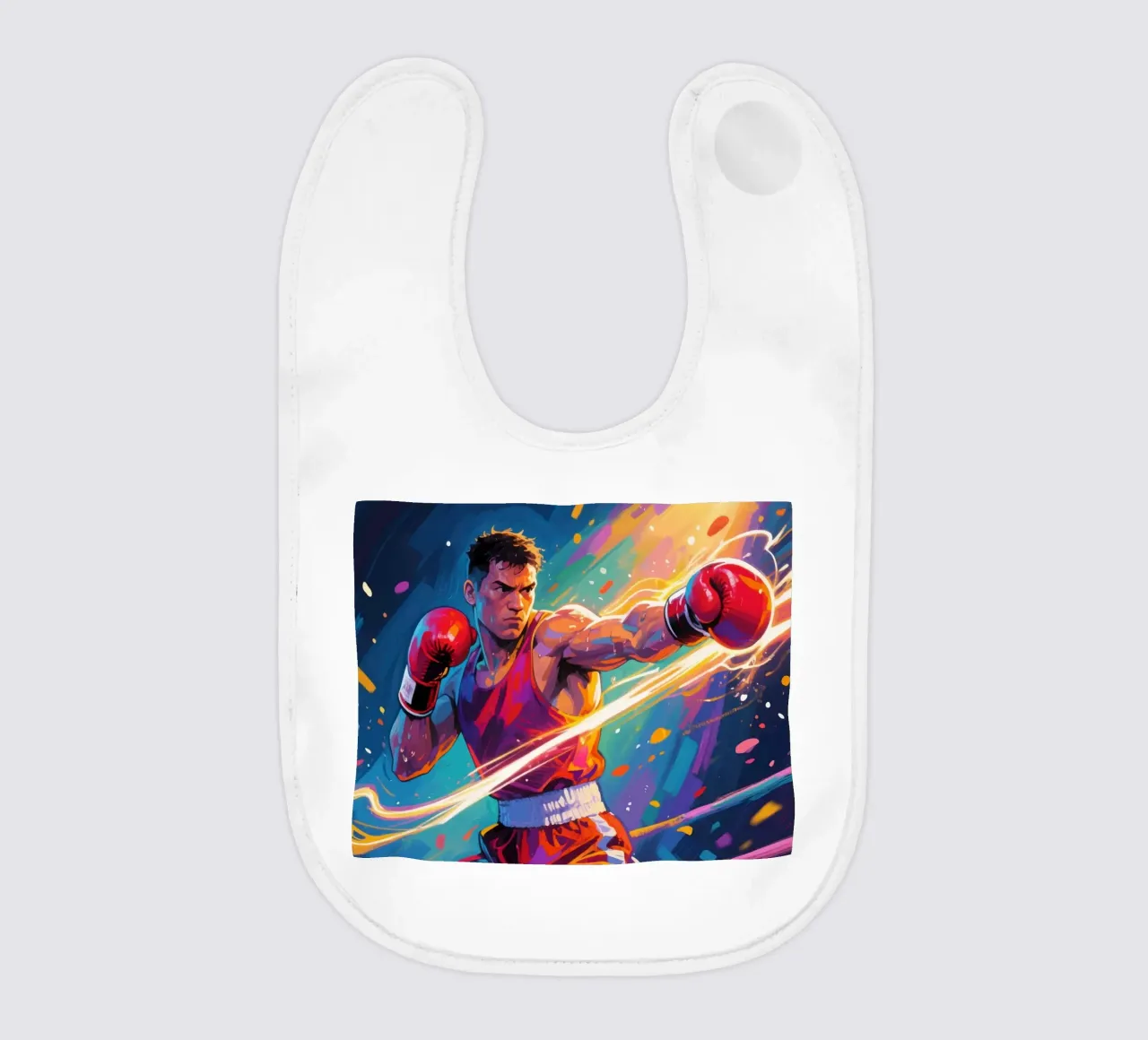 Pugile che colpisce un pugno bavaglino da Slash Shop