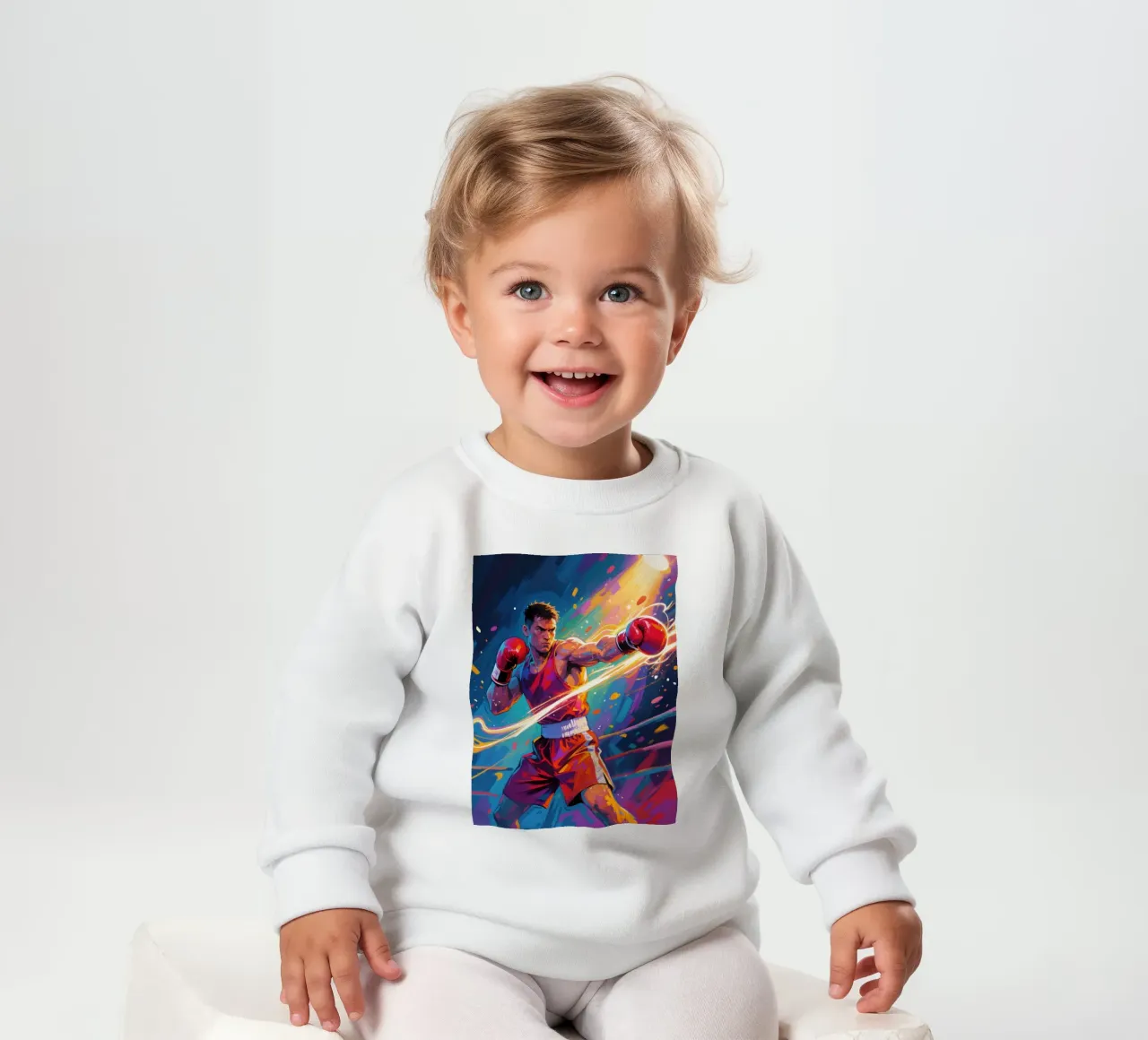 Pugile che colpisce un pugno felpa neonato da Slash Shop