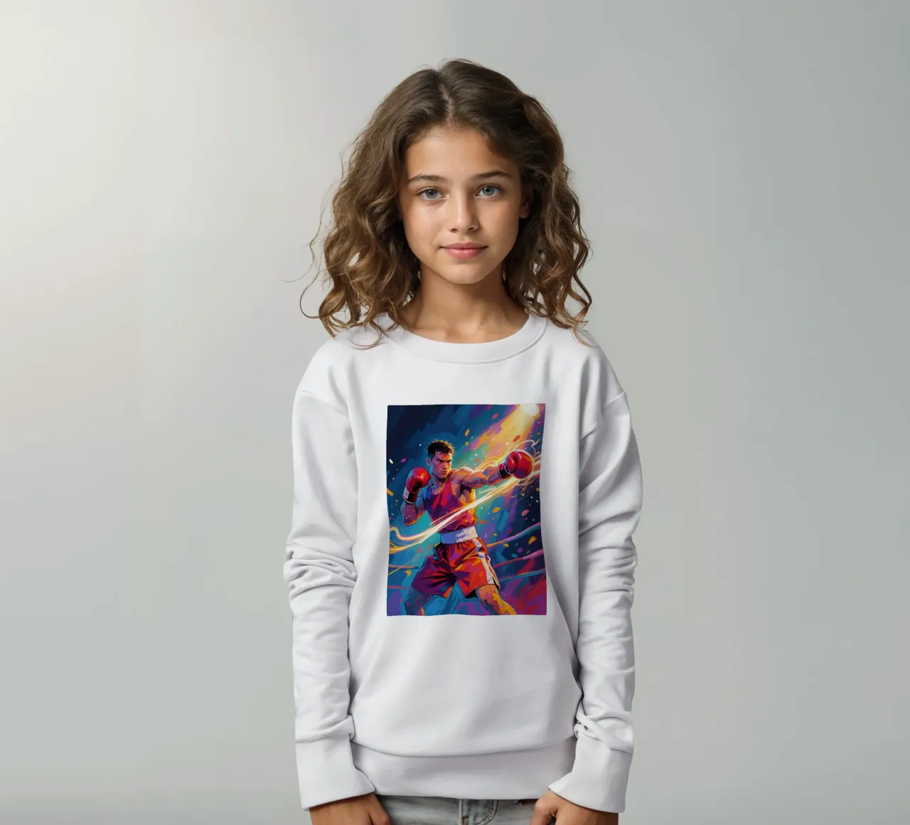 Pugile che colpisce un pugno felpa bambino da Slash Shop