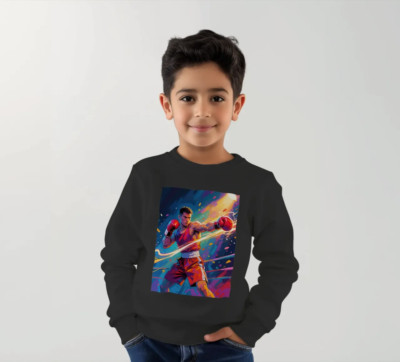 Pugile che colpisce un pugno felpa bambino da Slash Shop