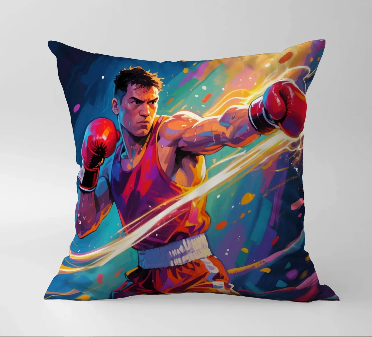 Pugile che colpisce un pugno cuscino da Slash Shop