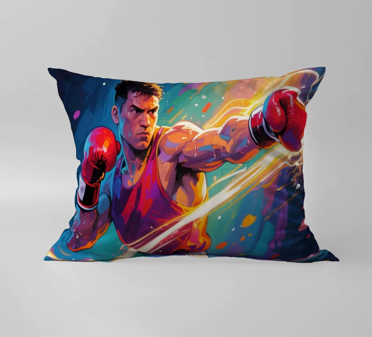 Pugile che colpisce un pugno cuscino da Slash Shop