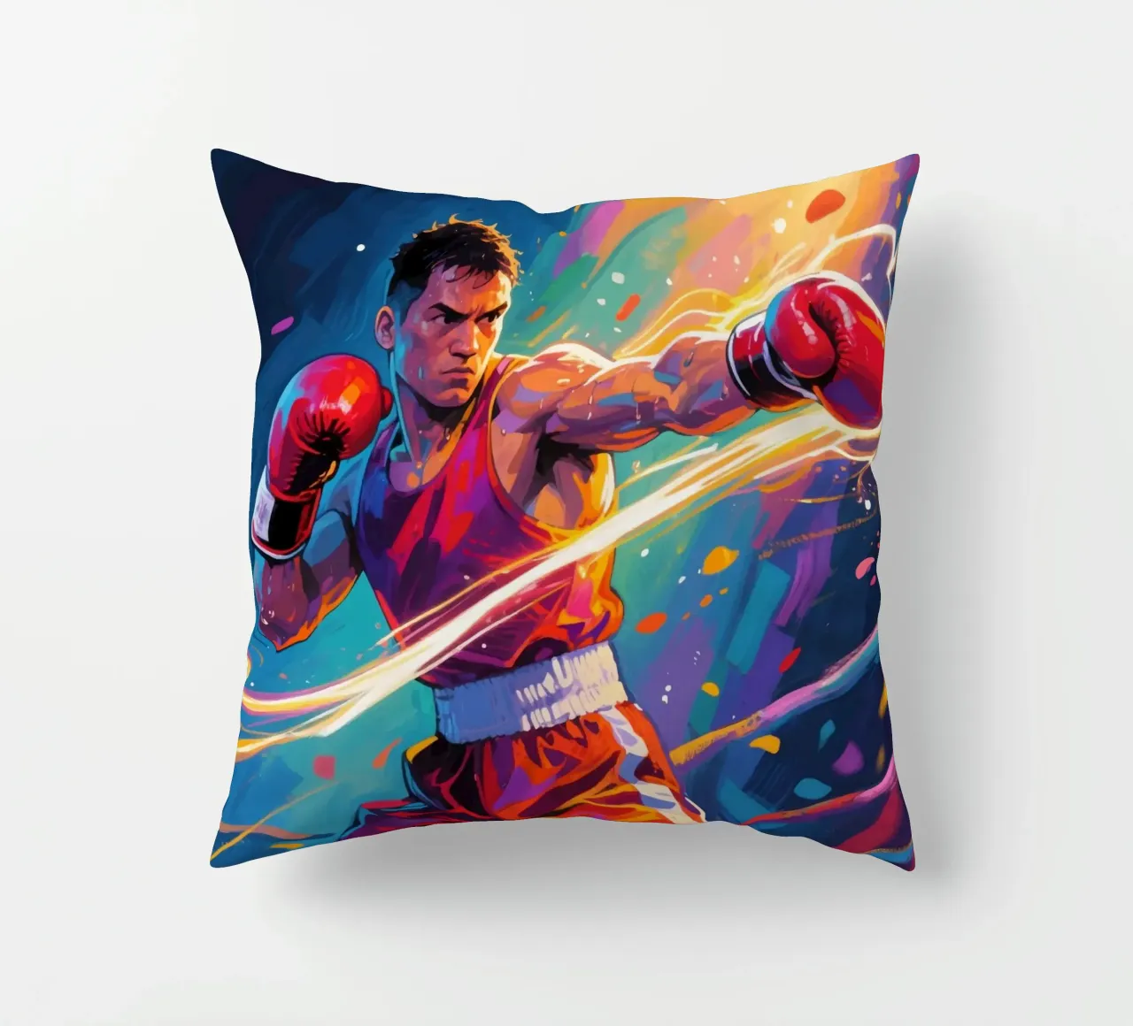 Pugile che colpisce un pugno cuscino da Slash Shop