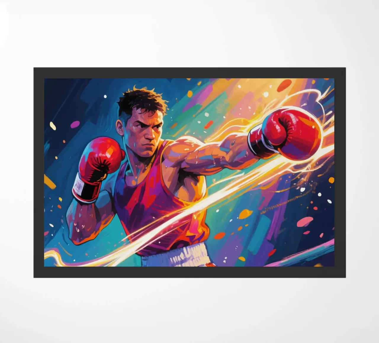 Pugile che colpisce un pugno zerbino da Slash Shop