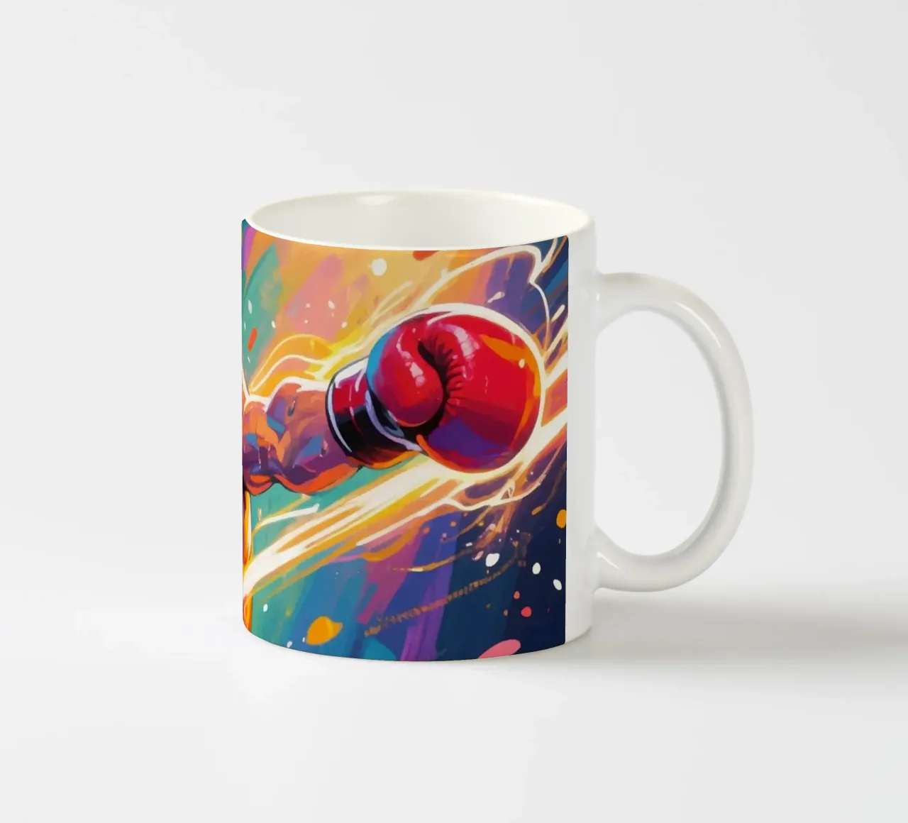 Pugile che colpisce un pugno tazza in ceramica da Slash Shop