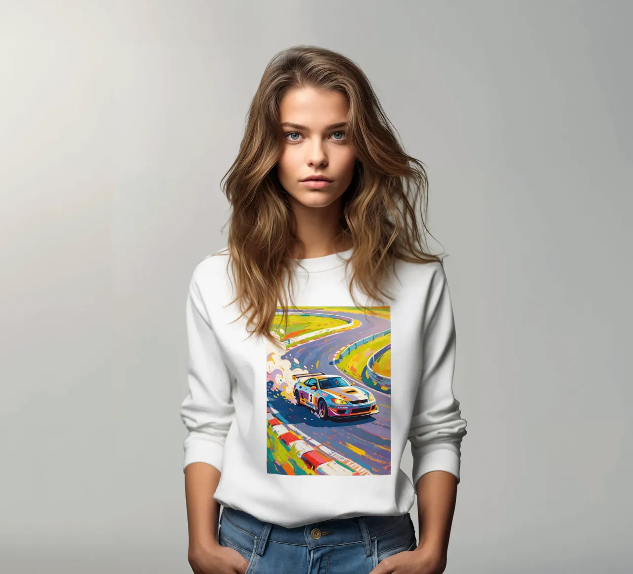 Autoracen op circuit sweatshirt van Slash Shop