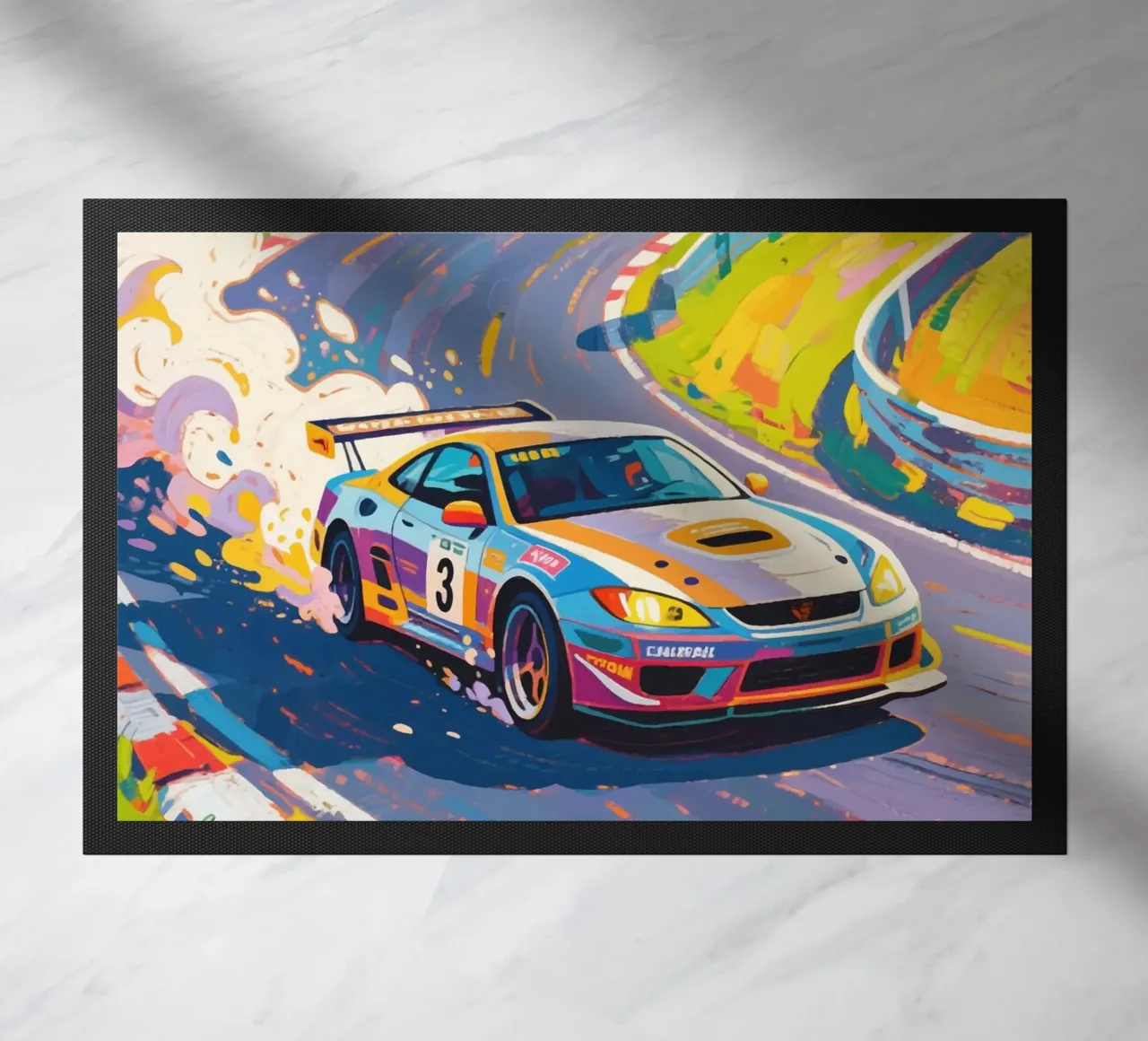 Auto da corsa in pista zerbino da Slash Shop