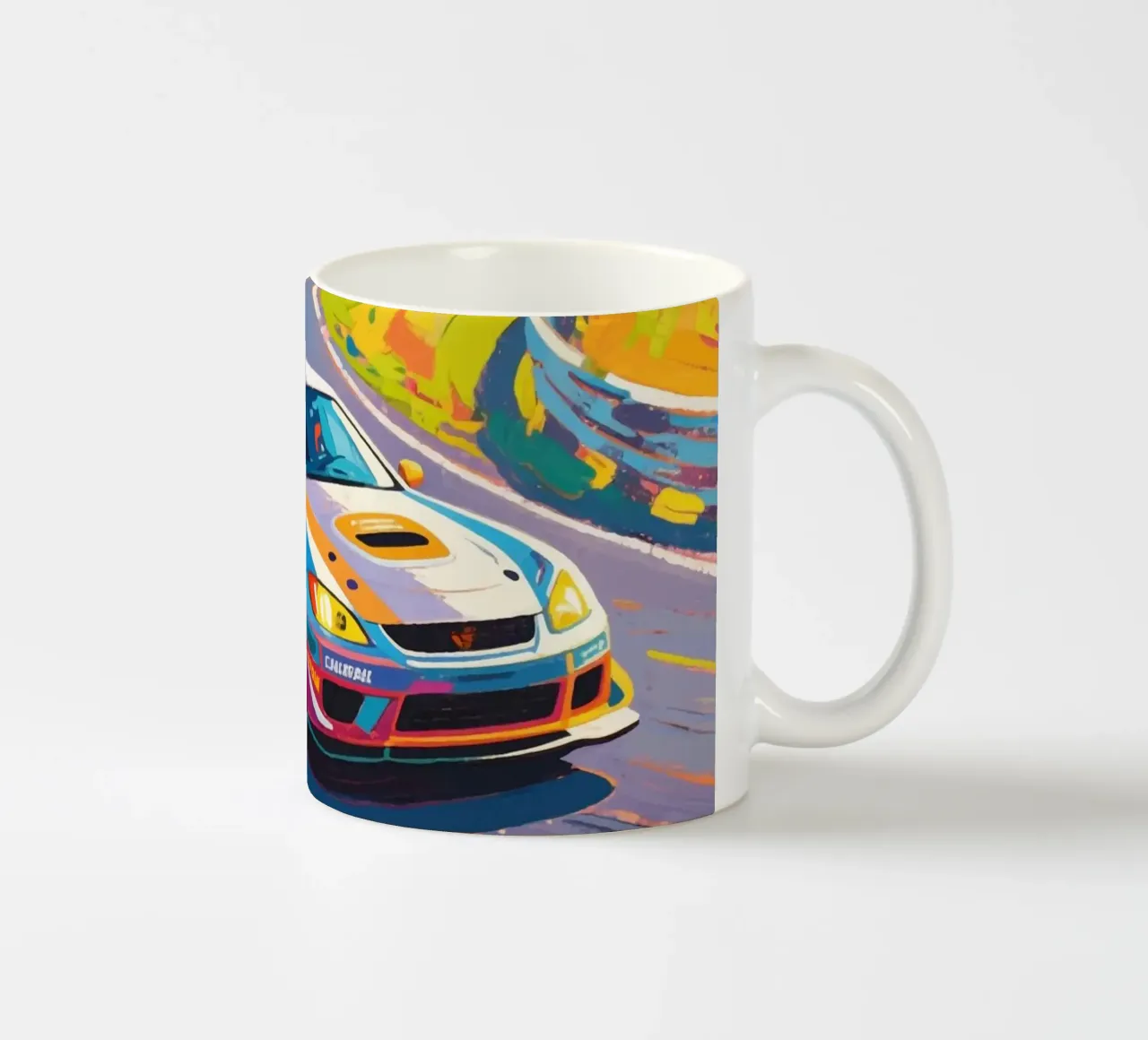 Auto da corsa in pista tazza in ceramica da Slash Shop