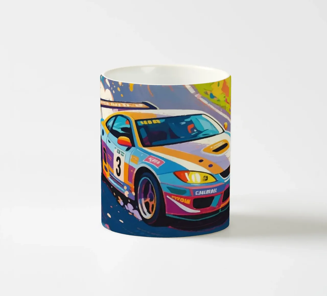 Auto da corsa in pista tazza in ceramica da Slash Shop