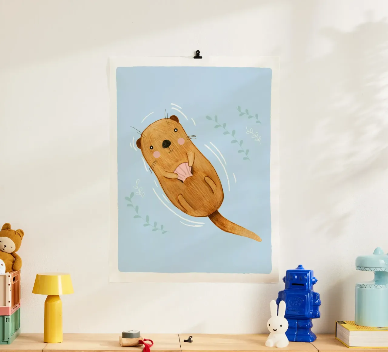 Judith Loske - Otter poster con telaio in plastica da The Artcircle