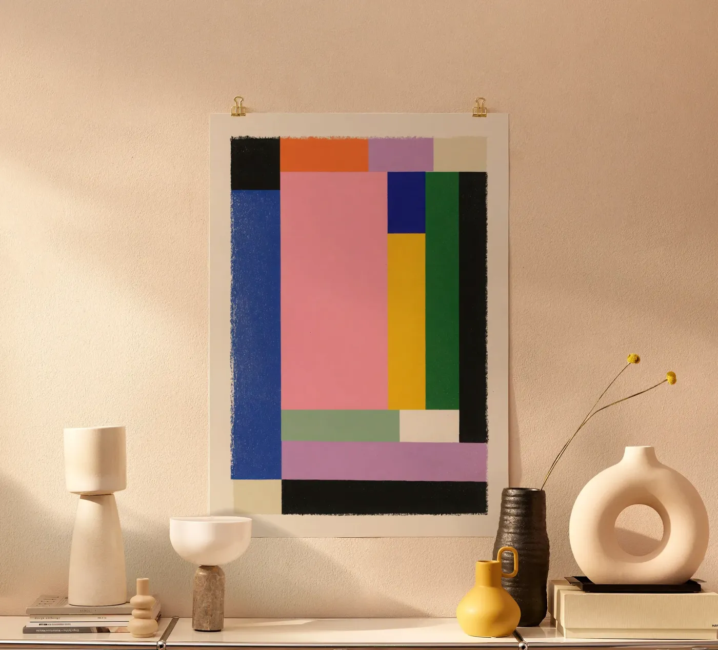 Abstraktes Farbraster Poster von Form And Function