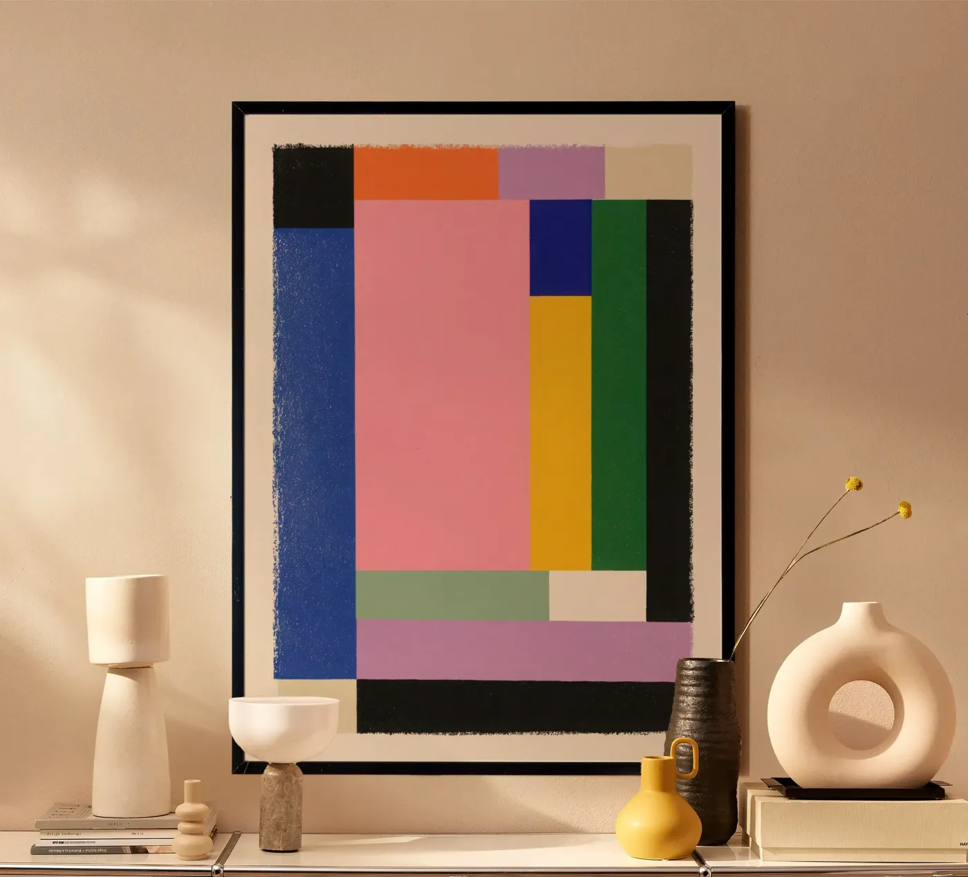 Abstraktes Farbraster Poster von Form And Function