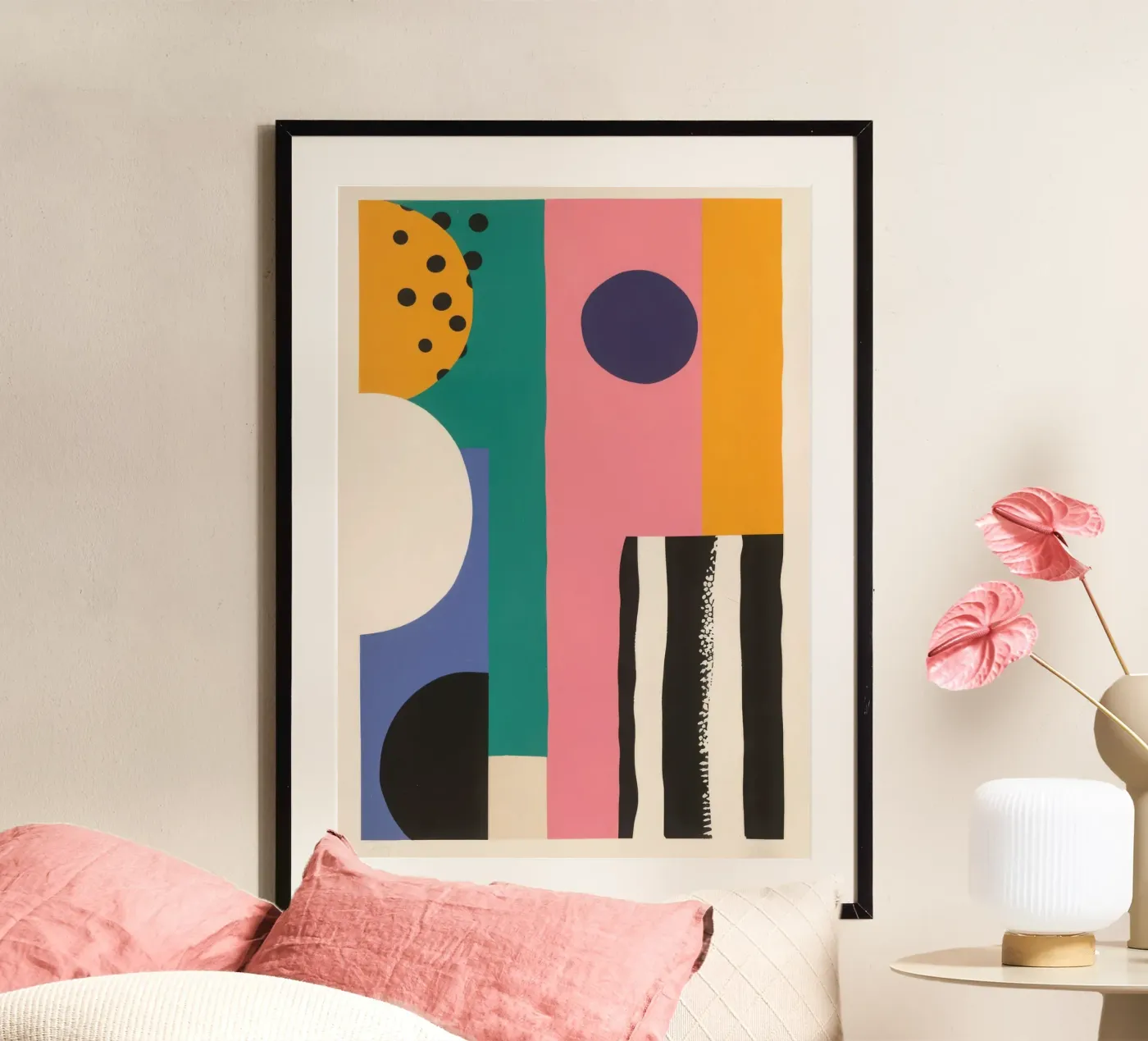 Abstract colour forms poster by Form And Function