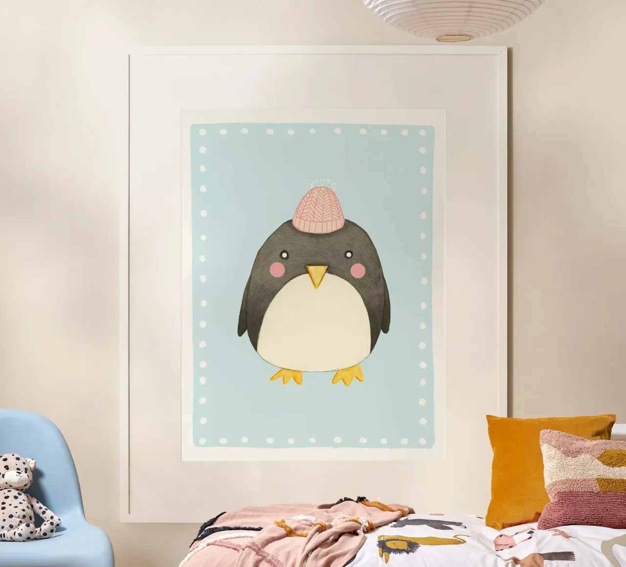 Judith Loske - Pinguin poster con telaio in legno da The Artcircle